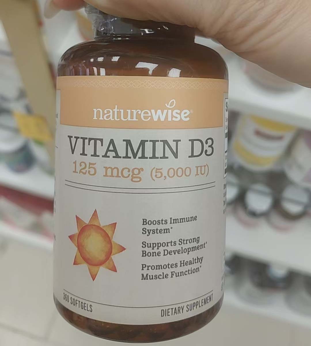 NatureWise維生素D3軟膠囊5000iu 360粒 孕婦備孕活性VD3