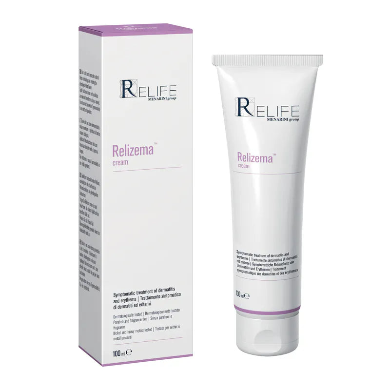 樂敏膚 Relife Relizema Cream 100ml 濕疹膏 意大利製造 敏感肌救星 無類固醇 抗氧化因子潤膚膏 (專為濕疹人士而設) EXP:09/2027