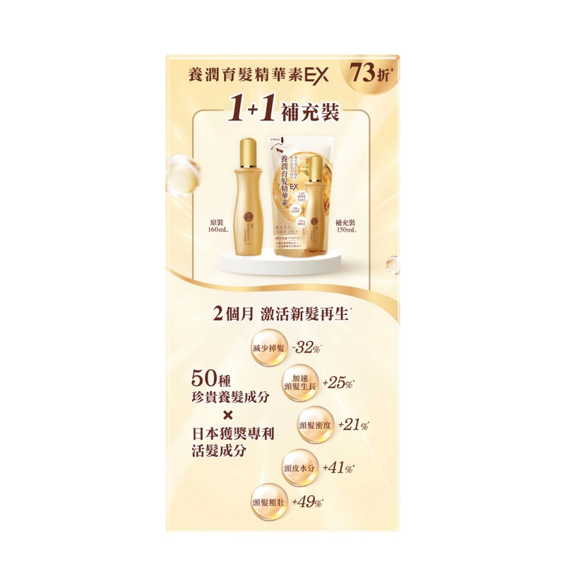 50 Megumi 50惠養潤育髮精華素EX 1+1補充裝 (原裝 160毫升+補充裝 150毫升)