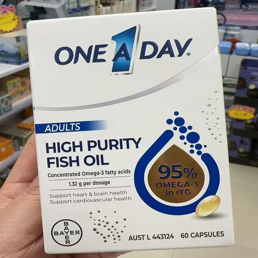 拜耳OneADay水晶魚油95%高純度omega3 rTG結構深海魚油膠囊DHA 60粒 【2日送達】