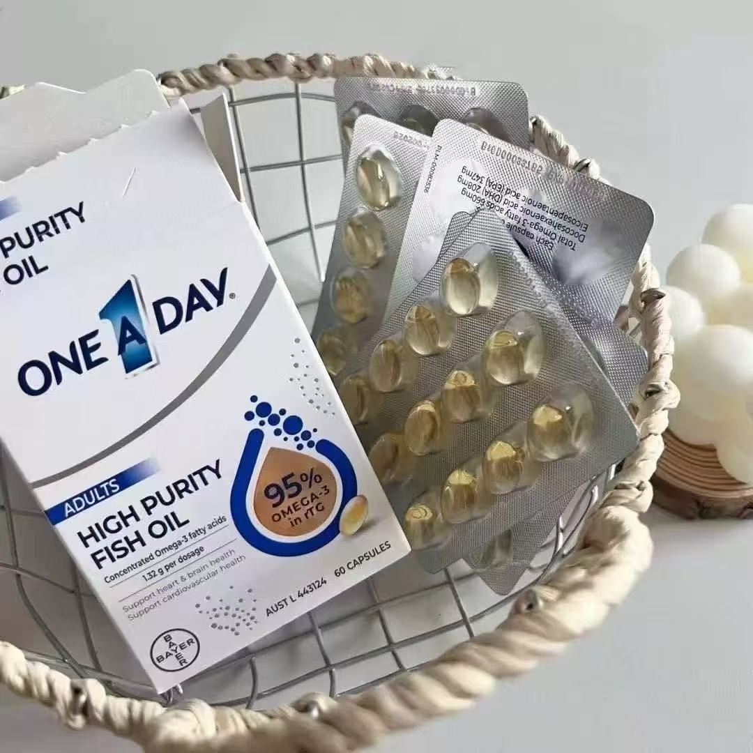 拜耳OneADay水晶魚油95%高純度omega3 rTG結構深海魚油膠囊DHA 60粒 【2日送達】