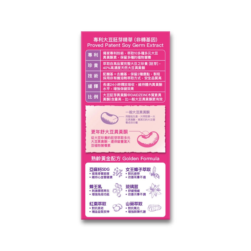 Colli-G 更年舒更年期調理潮熱失眠大豆異黃酮 【2日送達】