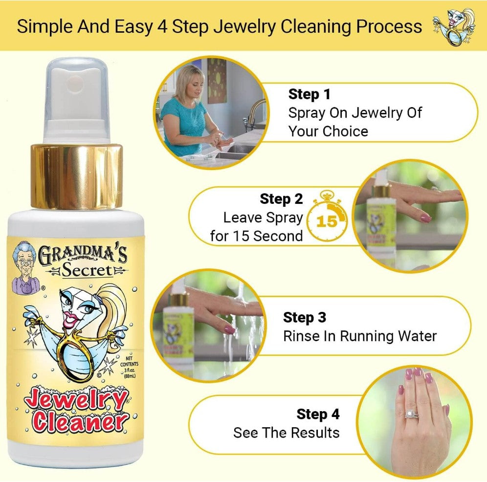 美國製GRANDMA'S SECRET老奶奶的秘密珠寶銀飾專用清潔液(88ML)