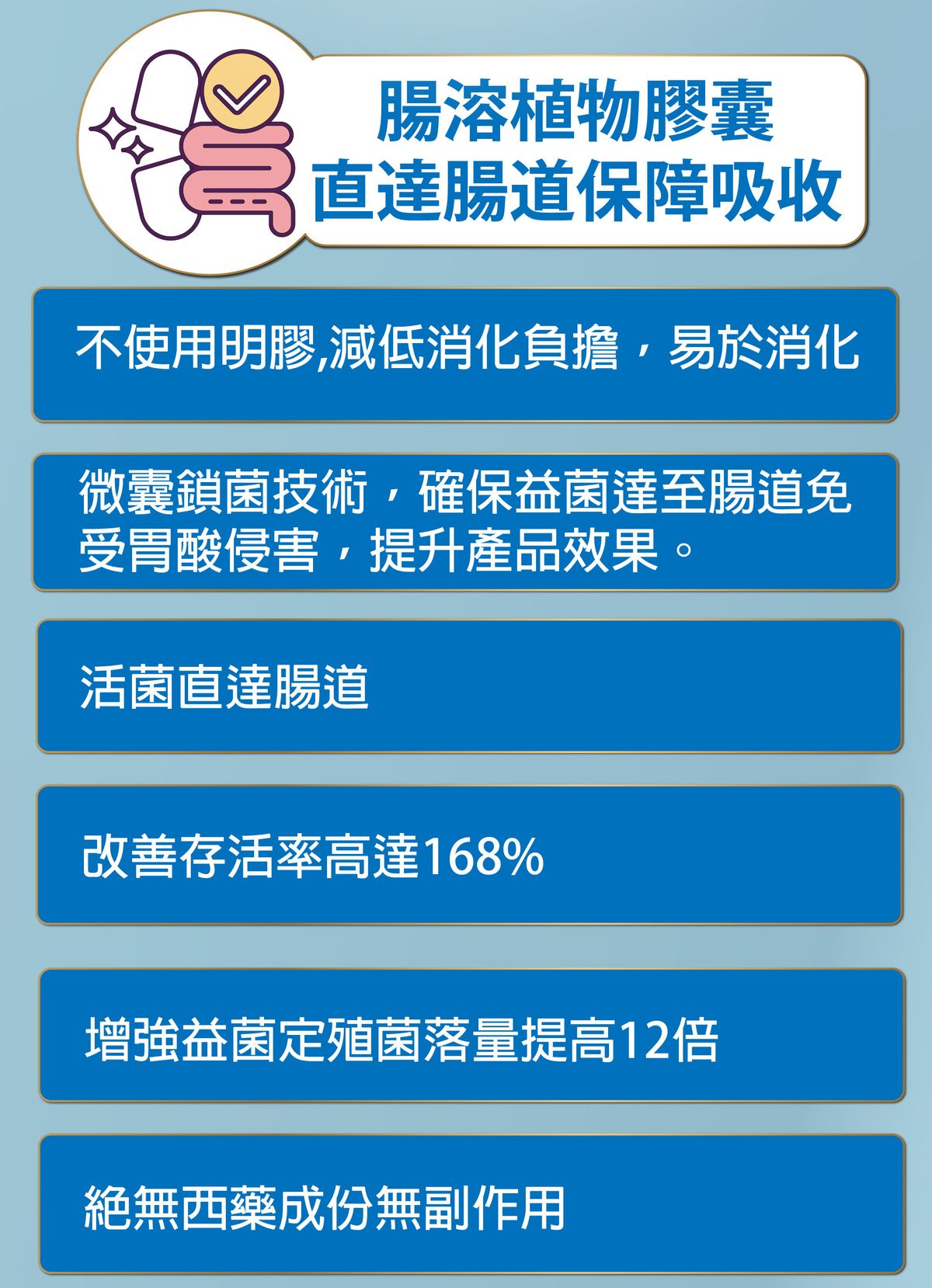大善免疫護腸益生菌 500億 30粒植物腸溶膠囊 原裝行貨 EXP:2028