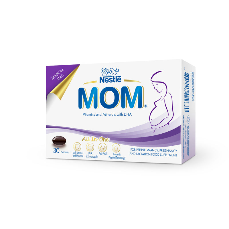 Nestle Mom 雀巢鎖養膠囊30粒  补铁碘叶酸DHA维生素30粒 孕期必備 【2日送達】