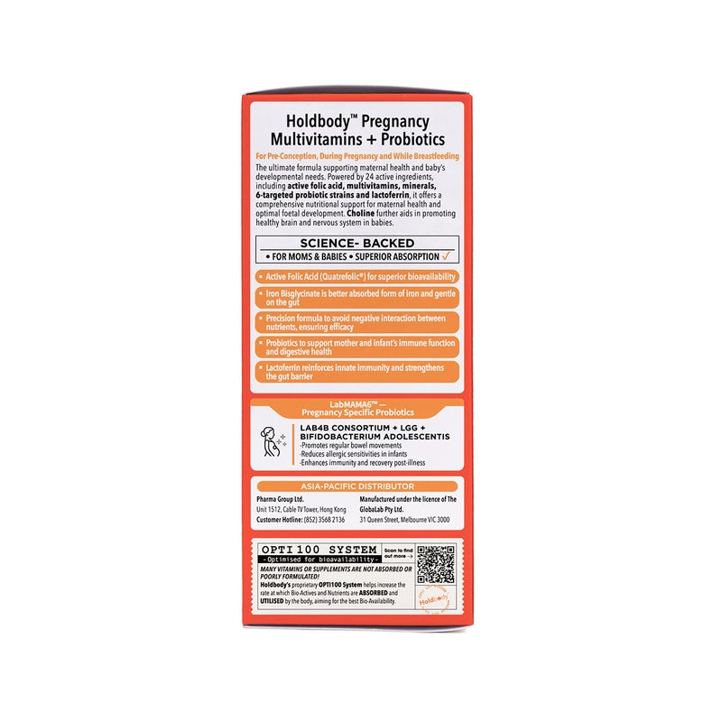 Holdbody 孕婦綜合營養素+益生菌30粒【2日送達】