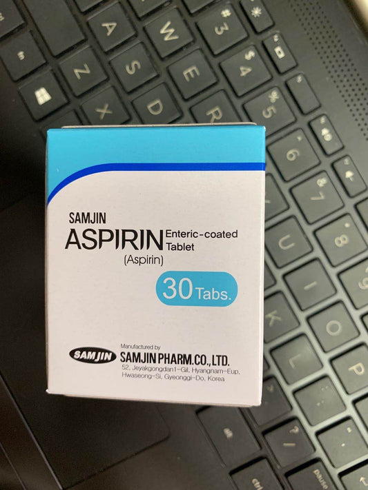 Aspirin阿司匹林30粒止痛退烧减轻关节炎疼痛帮助血液流通预防中风和心脏病发作