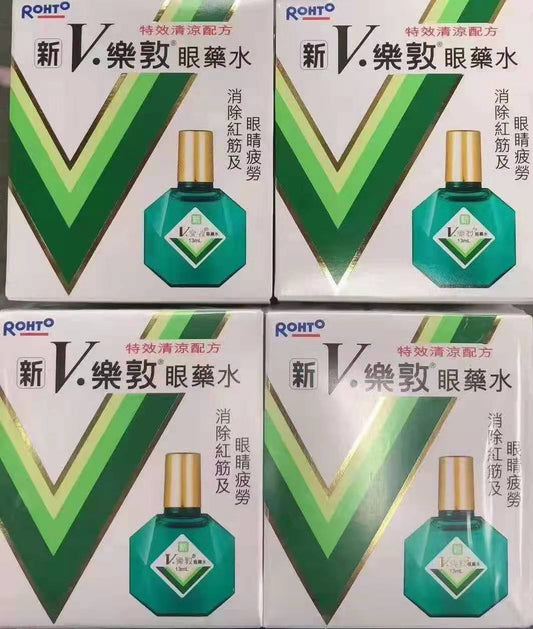 新V乐敦多功能眼药水13ML*2瓶特效清凉配方、消除眼部不适含多种维他命及特效清凉配方，有效治疗因疲劳引起的眼部不适现象舒缓眼部刺激、消除红筋及痕痒，令双眼回复舒适及凉快